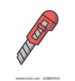 cutter icon in trendy flat design 