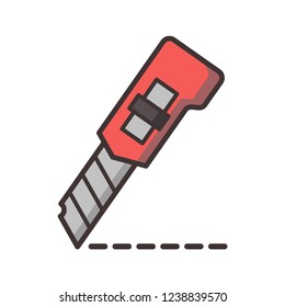 cutter icon in trendy flat design 