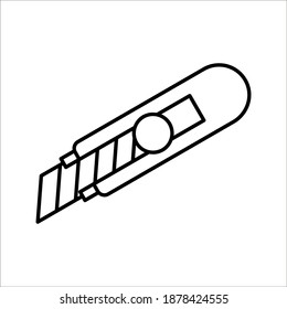 Cutter icon vector design template illustration on white background. color editable