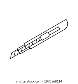 Cutter icon vector design template illustration on white background. color editable