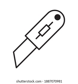Ilustración de diseño de vectores de icono de recorte en fondo blanco