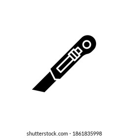 estilo de glifo vectorial de icono de recorte. icono de herramienta negra. aislado en fondo blanco