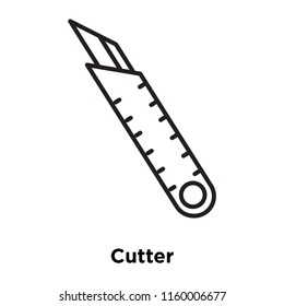 Cutter icon vector isolated on white background, Cutter transparent sign , sign and symbols in thin linear outline style