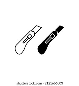 cutter icon vector isolated on white background