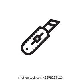 Cutter icon vector. Linear style sign for mobile concept and web design. Cutter symbol illustration. Pixel vector graphics - Vector.