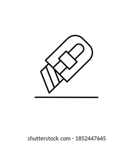 icono de corte vectorial o ilustración de logotipo, estilo de contorno.