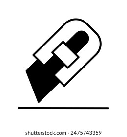 cutter icon vector or logo illustration style 