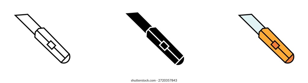 ícone cortador vetor. símbolo de faca de utilitário. ilustração vetorial.