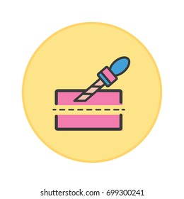 Cutter icon yellow button