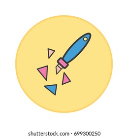 Cutter icon yellow button