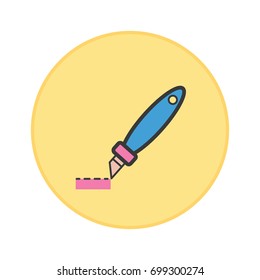 Cutter icon yellow button