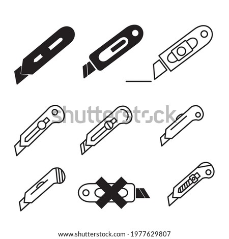 cutter icons set. cutter pack symbol vector elements for infographic web.