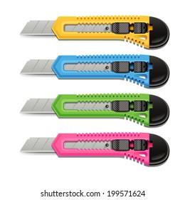 Cutter icons set. Vector illustration