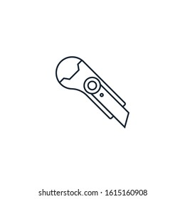 Cutter knife creative icon. From Stationery icons collection. Isolated Cutter knife sign on white background