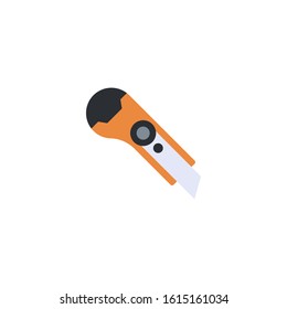 Cutter knife creative icon. From Stationery icons collection. Isolated Cutter knife sign on white background