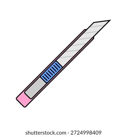 Cutter Knife Lâmina de utilidade afiada estilo de design plano para o corte de papel e materiais ideais para embalagens de artesanato e projetos DIY.