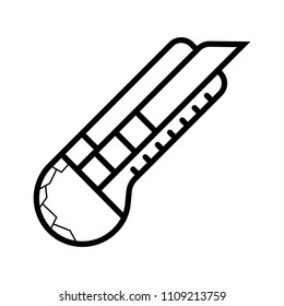 Cutter knife icon