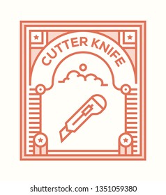CUTTER KNIFE ICON CONCEPT