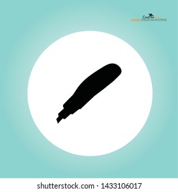 Cutter knife icon on background.Vector illustation.