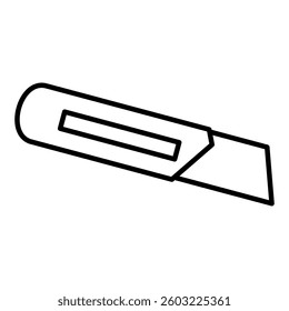 cutter knife icon, simple flat style, illustration, logo sign symbol pictogram template, for ui or ux isolated on white for mobile app, editable