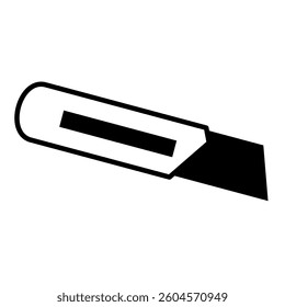 cutter knife icon, simple flat style, illustration, logo sign symbol pictogram template, for ui or ux isolated on white for mobile app, editable