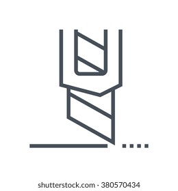 Cutter, knife icon suitable for info graphics, websites and print media and  interfaces. Line vector icon.