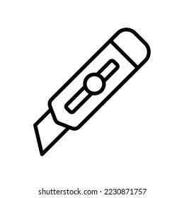 cutter knife icon vector design template in white background