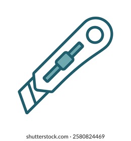 cutter knife icon vector design template simple and clean