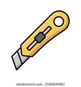 cutter knife icon vector design template simple and clean