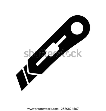 cutter knife icon vector design template simple and clean
