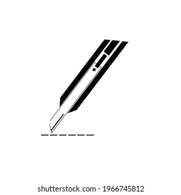 Icono de cuchillo de corte Ilustración gráfica de vectores