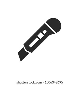 Cutter Knife Icon Vector Illustration.
