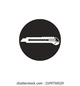 cutter knife icon vector illustration logo design.