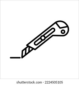 Cutter Knife Icon Vector Illustration, on white background.