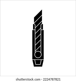 Cutter Knife Icon Vector Illustration, on white background.