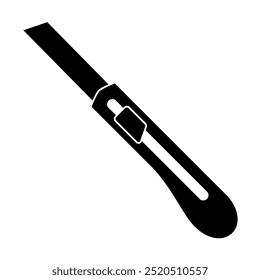 Cutter knife icon. Vector image