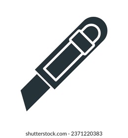Cutter knife icon vector on trendy design