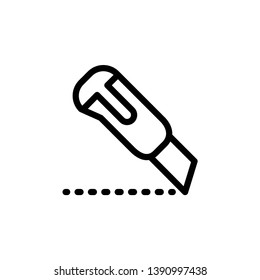 cutter, knife icon vector template