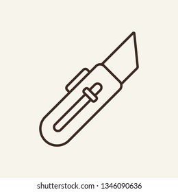 Cutter knife line icon. Razor, blade, cutting. Office concept. Vector illustration can be used for topics like office supply, stationery, packaging