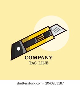 Cutter Knife, Logo and Icon, Template Vector, Emblem, Design Concept