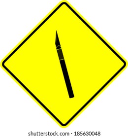signo de cuchillo de corte