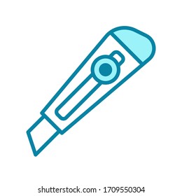 cutter knife - stationery icon vector design template
