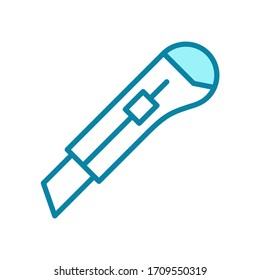 cutter knife - stationery icon vector design template