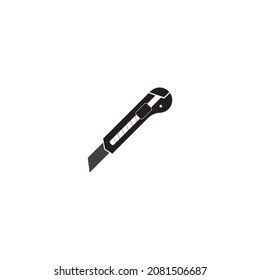 cutter knife - stationery icon vector design template