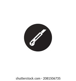 cutter knife - stationery icon vector design template