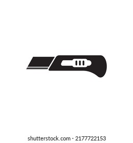 cuchillo de cortadora - plantilla de diseño vectorial de icono de papel