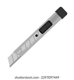 cutter knife - stationery icon vector design template