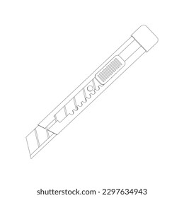 cutter knife - stationery icon vector design template