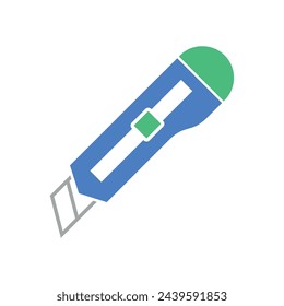 Cuchillo de corte Papelería Icono Plantilla de vector Diseño de ilustración