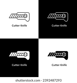 Cutter Knife Stationery Logo Vector Icon